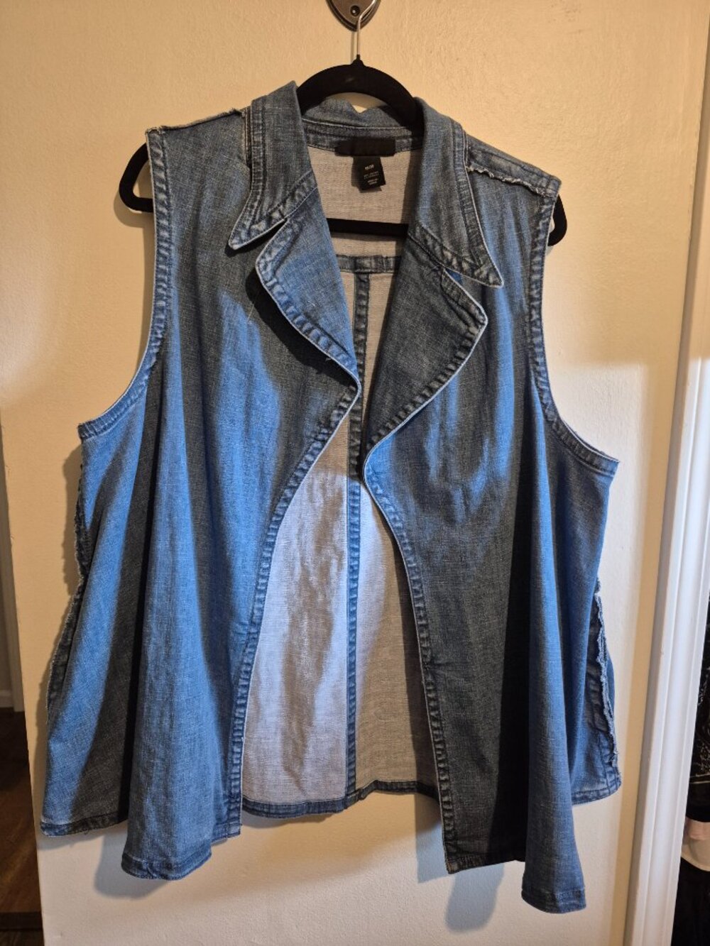 Lane Bryant mid length denim sleeveless vest